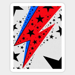 Red and Blue Lightning Bolt Starman Blackstar Sticker